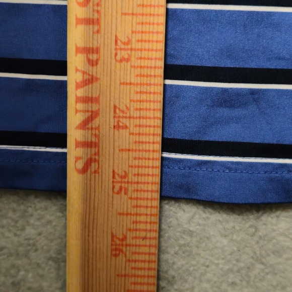 Polo Ralph Lauren Performance Striped Polo Shirt Blue Navy White XL 18-20 Boys - Picture 7 of 8